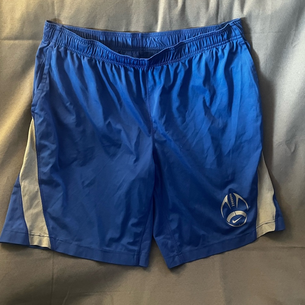 Nike Men's Athletic Shorts in Blue with Gray Accents